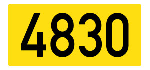 Ordnungsnummern-Schild Taxi